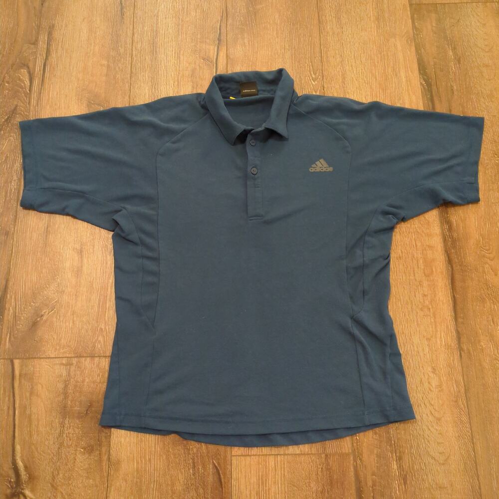 VTG Adidas Men Medium Polo Shirt‎ Dri-Release Freshguard Golf Tennis Performance